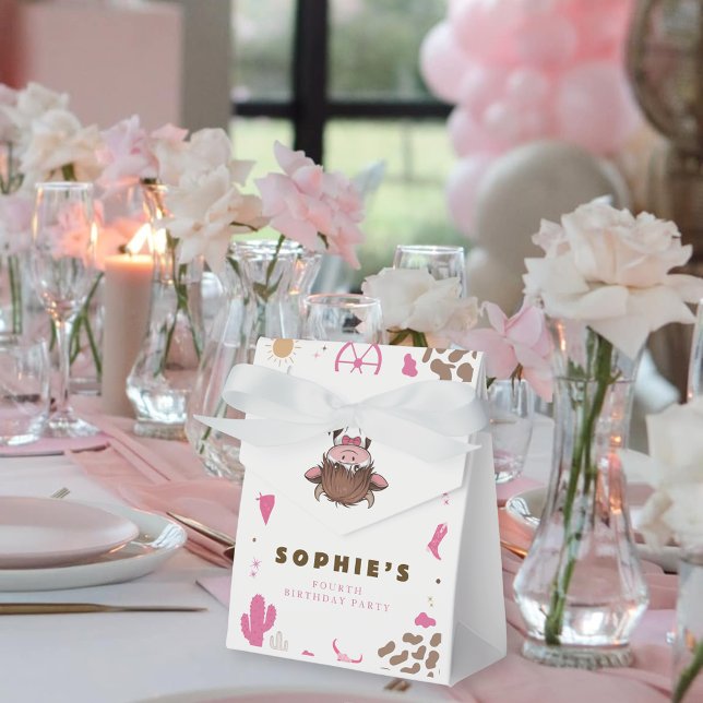 Cute Holy cow highland cow birthday  Favor Boxes (Creator Uploaded)