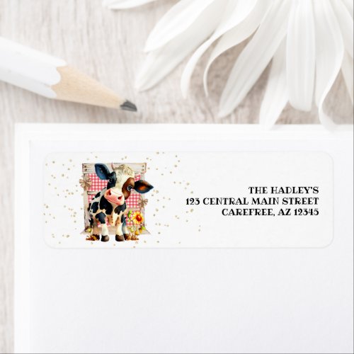 Cute Holy Cow Return Address Label