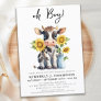 Cute Holy Cow Sunflowers Farm Animal Baby Shower Invitation