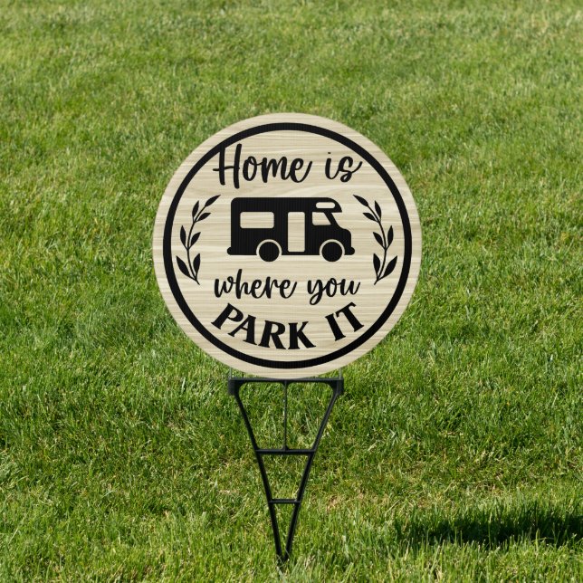 cute home camping word art sign (Insitu)