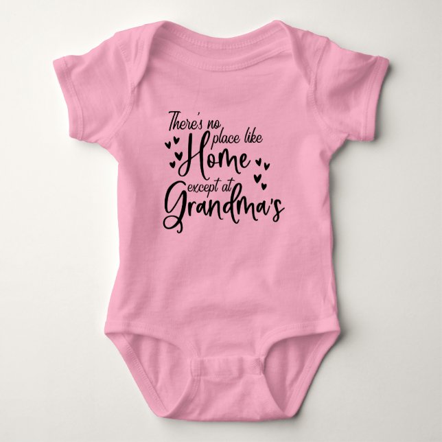 cute home Grandmas Granddaughter Baby Bodysuit (Front)
