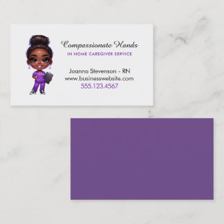 Cute Home Health Care Nurse Service Business Card