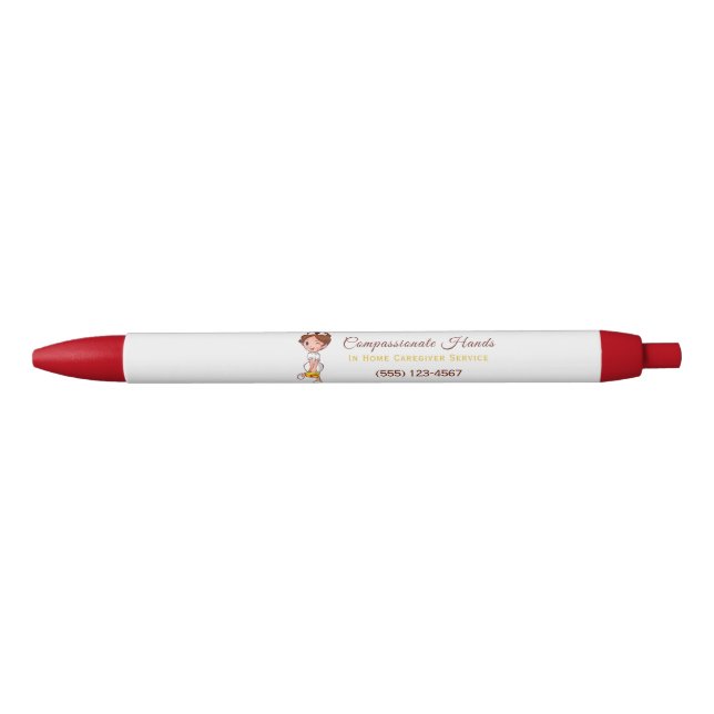 Cute Home Health Care Nurse Service Business Pen (Front)