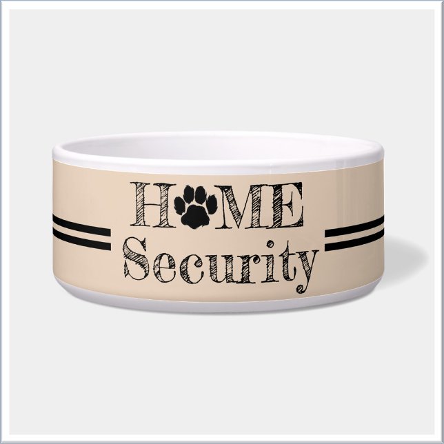 Cute Home Security Paw Print Pet Bowl (Creator Uploaded)
