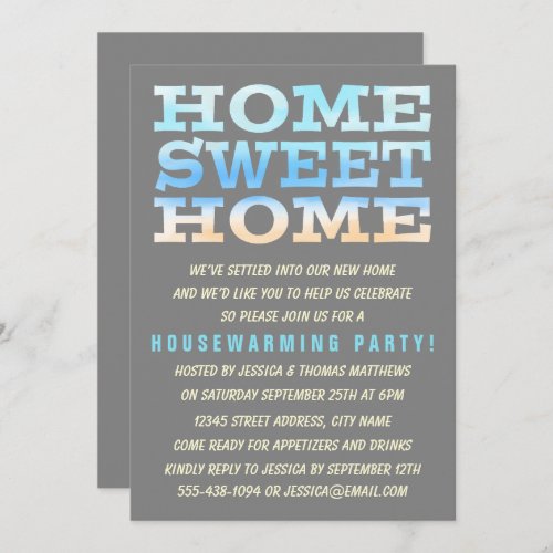 Cute Home Sweet Home Housewarming Invitations