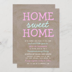 Cute Home Sweet Home Housewarming Invitations