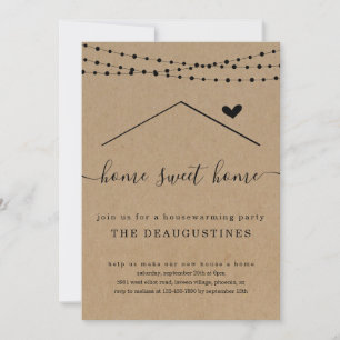 Cute Home Sweet Home Housewarming Party Invitation