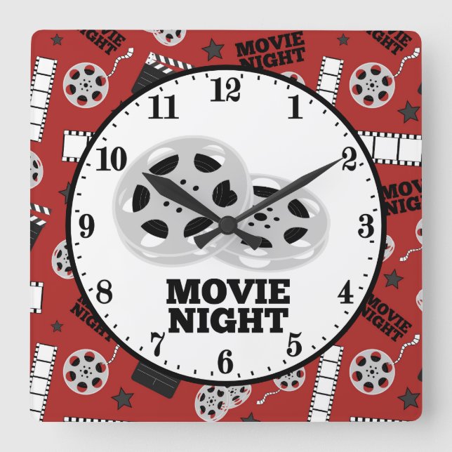 Cute home theater movie night decor clock (Front)