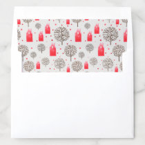 Cute Home Trees Pattern | Smoke White or Any Color Envelope Liner