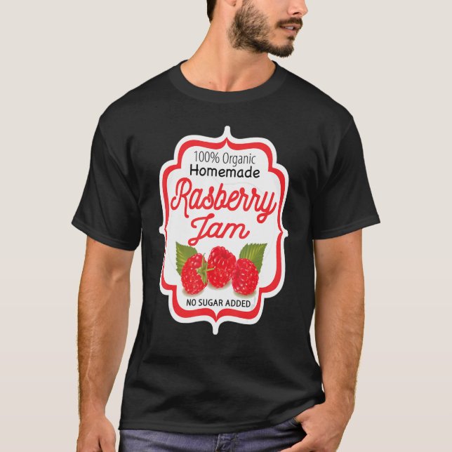 Cute Homemade Raspberry Jam Easy Lazy Halloween Co T-Shirt (Front)