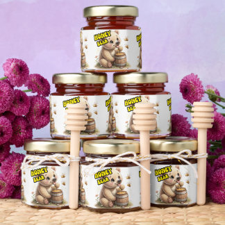 Cute Honey Bear Honey Jar Favors