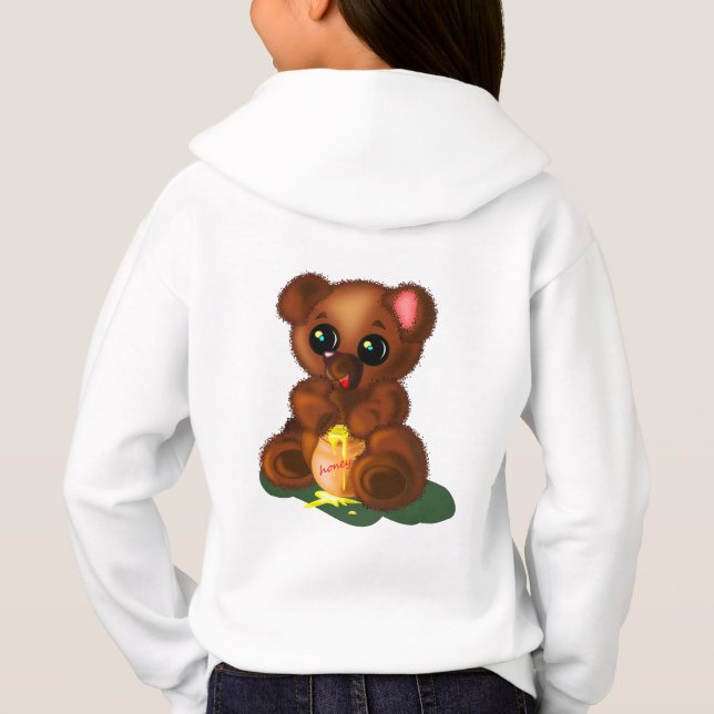 Cute Honey Bear - Hoodie (Back)