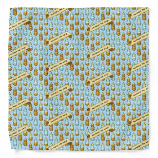 Cute Honey Bear Squeeze The Day! 80s Retro Artwork Bandana
