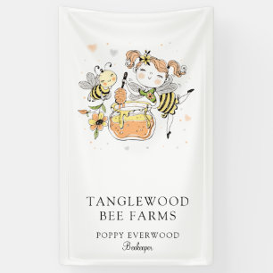 Cute Honey Bee Apiary Beekeeper Honey Products Banner