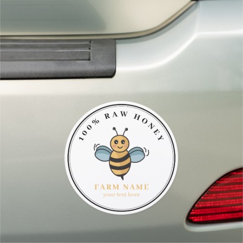 Cute Honey Bee Apiary Car Magnet