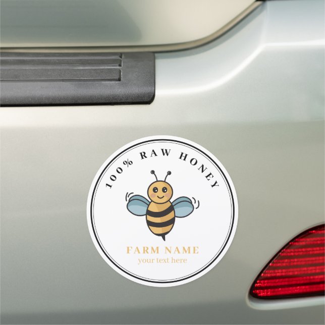 Cute Honey Bee Apiary Car Magnet (In Situ)