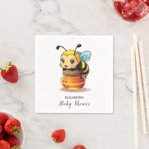 Cute Honey Bee Baby Shower Napkins