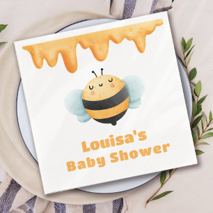Cute Honey Bee Baby Shower Napkins