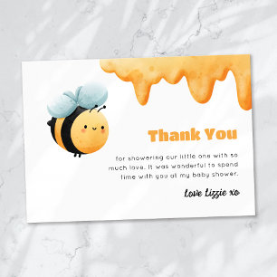 Cute Honey Bee Baby Shower Thank You Card