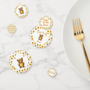 Cute Honey Bee Bear Ba-Bee Shower Confetti