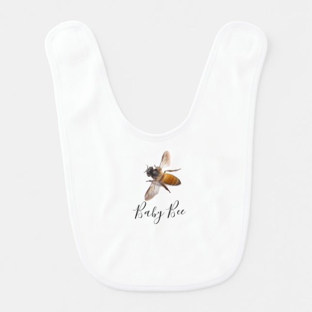 Cute honey bee bee bumble bee baby bib (Front)