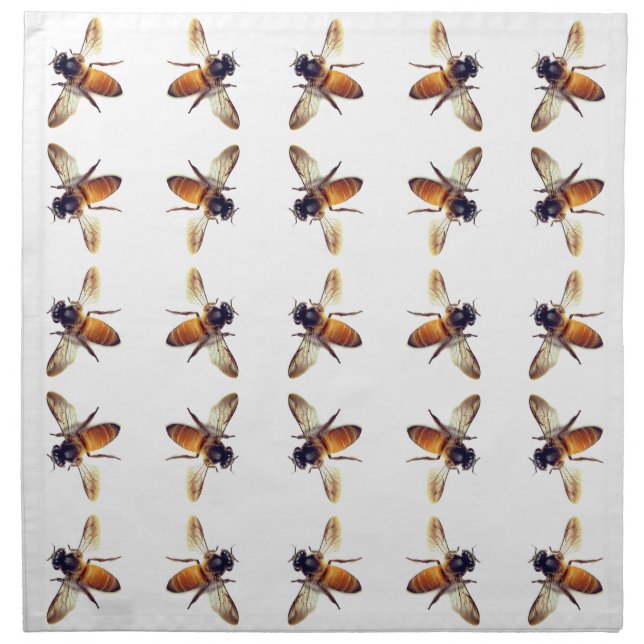 Cute honey bee bee bumble bee cloth napkin (Front)