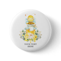 Cute Honey Bee Birthday Party Favors Button