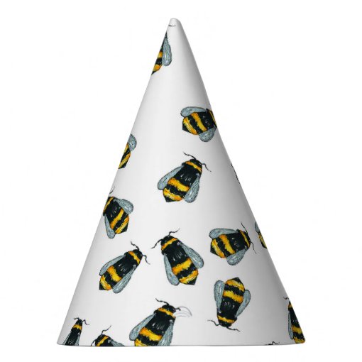 Cute honey bee bumble bee birthday party hat | Zazzle