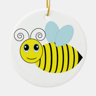 Cute Honey Bee Ceramic Ornament