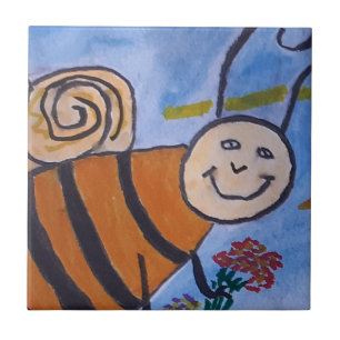 Cute Honey Bee Ceramic Tile
