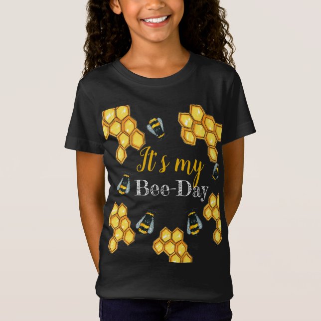 Cute honey bee children birthday T-Shirt (Front)