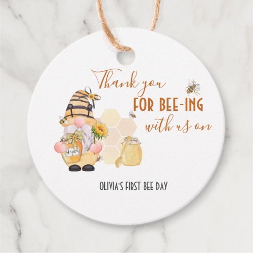 Cute honey bee comb yellow bees flowers  favor tags