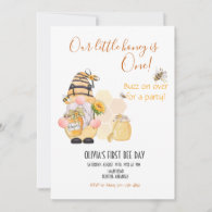 Cute honey bee comb yellow bees flowers invitation