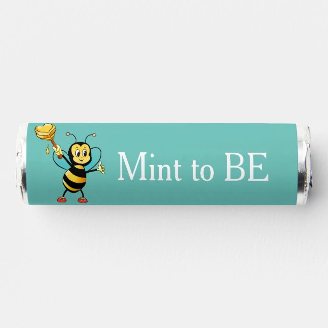 Cute Honey Bee & Editable Mint to Be Text (Front)