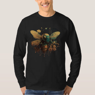 Cute Honey Bee Floral nature  who gardens Beekeepe T-Shirt