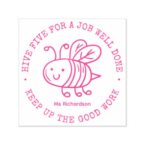 Cute Honey Bee Job Well Done Teacher Praise Self-inking Stamp