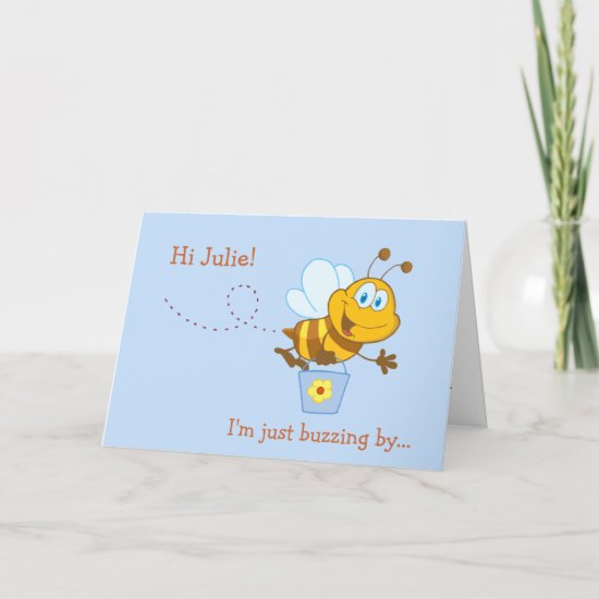 Cute Honey Bee Kid's Birthday Card