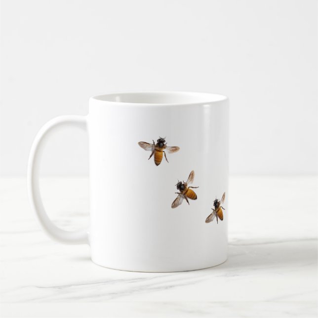 Cute Honey Bee pattern Coffee Mug (Left)