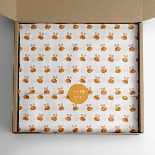 Cute honey bee pattern Funny yellow animal kids  Tissue Paper