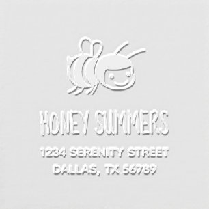 Cute Honey Bee Return Address Embosser