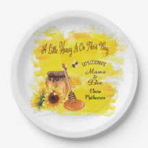 Cute Honey Bee Rustic Greenery Baby Shower