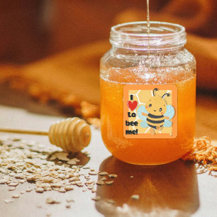 Cute Honey Bee  Square Sticker