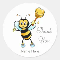 30 CUTE BUMBLE BEE ENVELOPE SEALS LABELS STICKERS 1.5 ROUND BEE GIFTS  FAVORS
