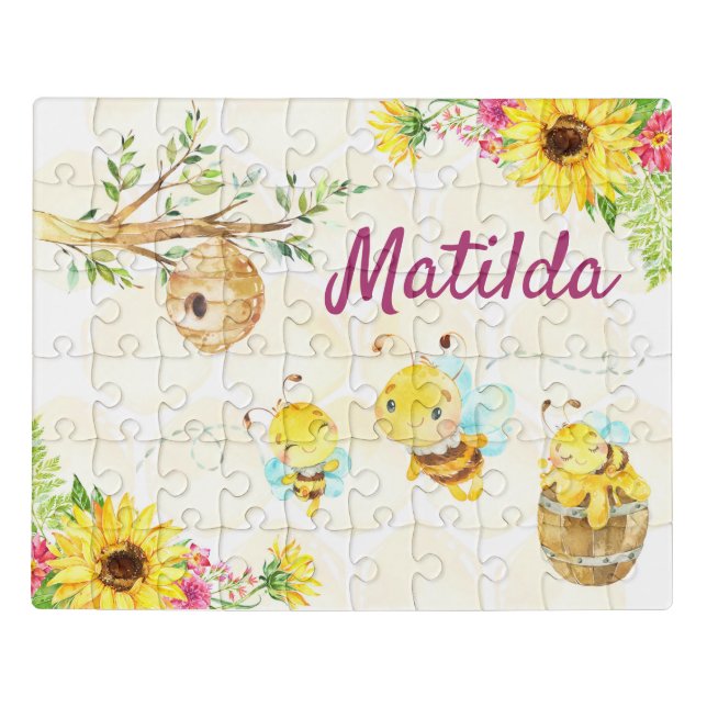 Cute Honey Bees Kids Jigsaw Puzzle (Puzzle Horizontal)