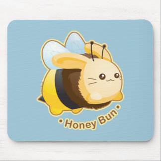 Cute Honey Bun Bunny Mouse Pad