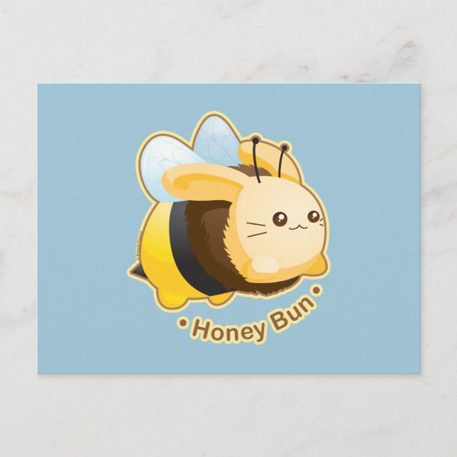 Cute Honey Bun Bunny Postcard (Front)