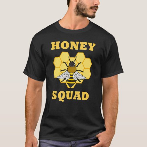 Cute Honey Squad Wildlife Nature Honeycomb T_Shirt