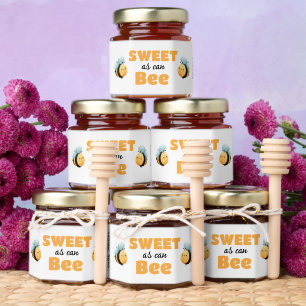 Cute Honey Sweet as Can Bee Baby Shower Honey Jar Favors