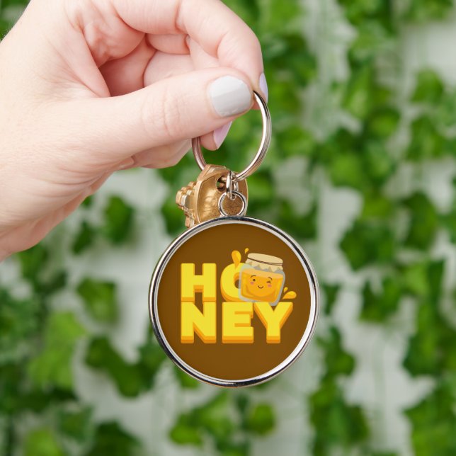 Cute honey text design keychain (Hand)