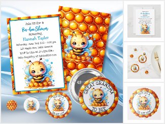 Cute Honeybee Boy's Baby Shower Collection